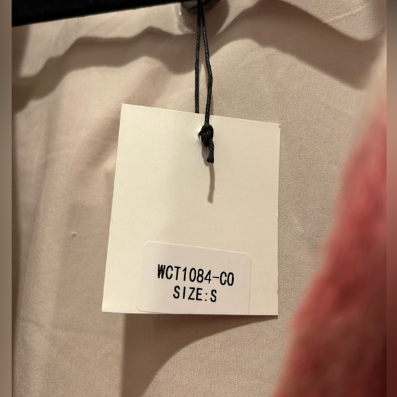 THML Pink Checkered Button-up Shacket Coat, NWT - Picture 5 of 5